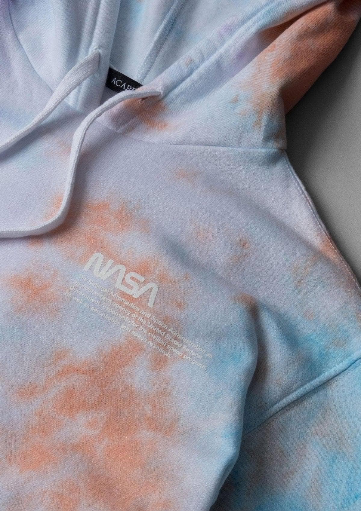 Acapella Ropa Men Hoodie Sudadera Nasa Tie Dye Hoodie