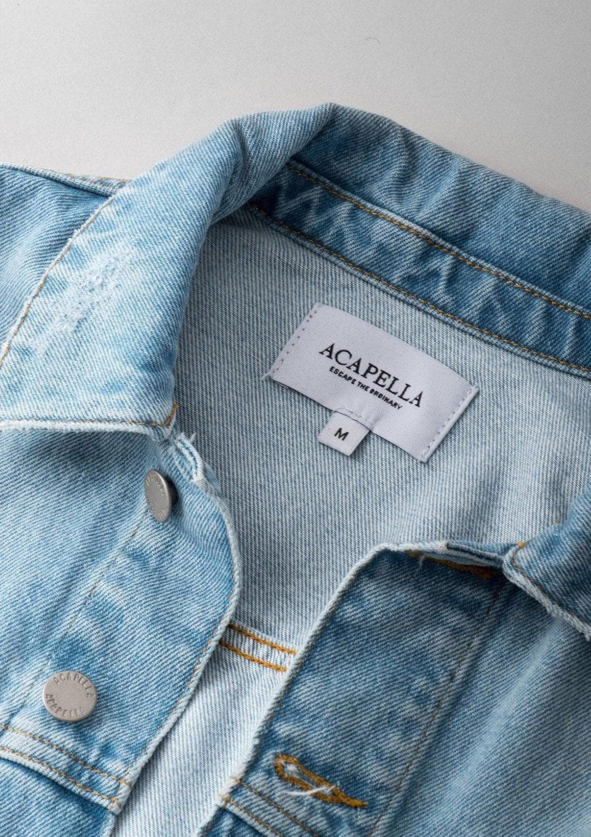 Acapella Ropa Men Jackets Chamarra Denim Jacket Light Vintage