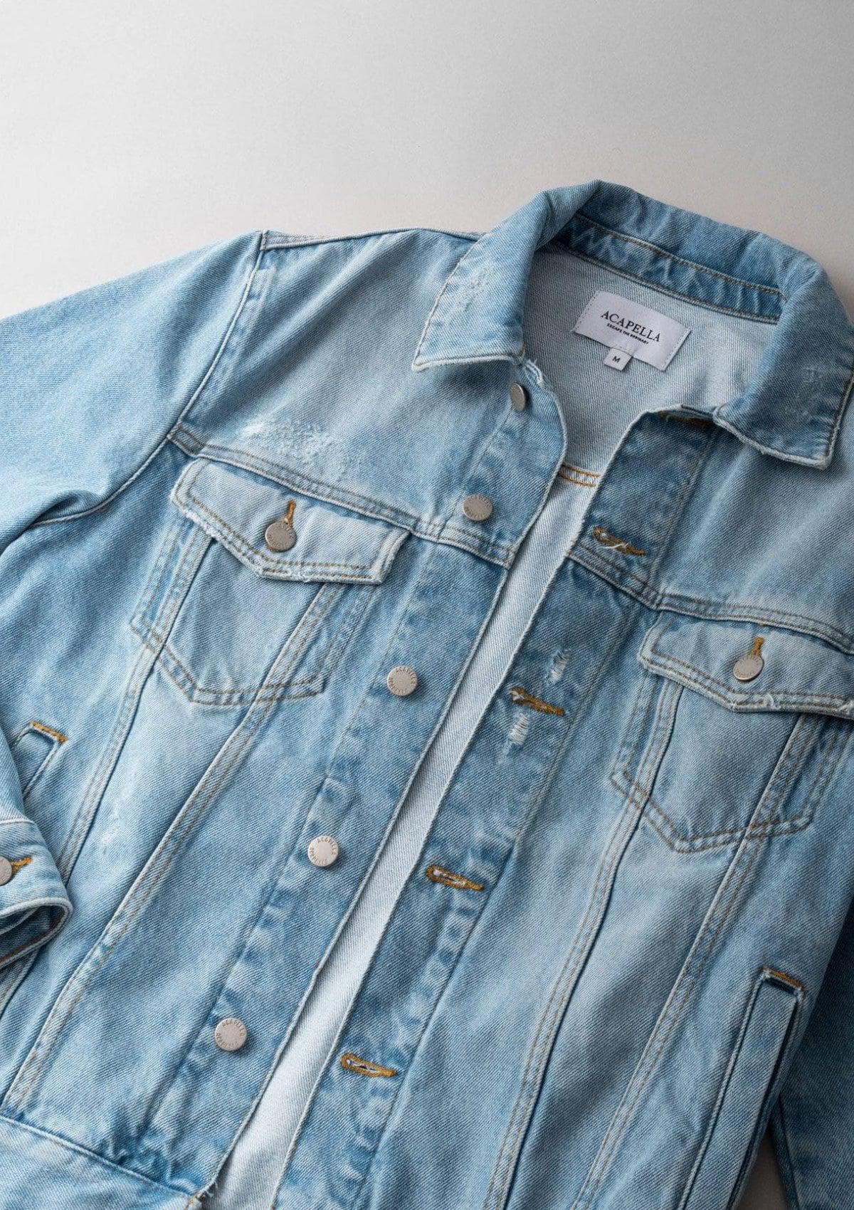 Acapella Ropa Men Jackets Chamarra Denim Jacket Light Vintage