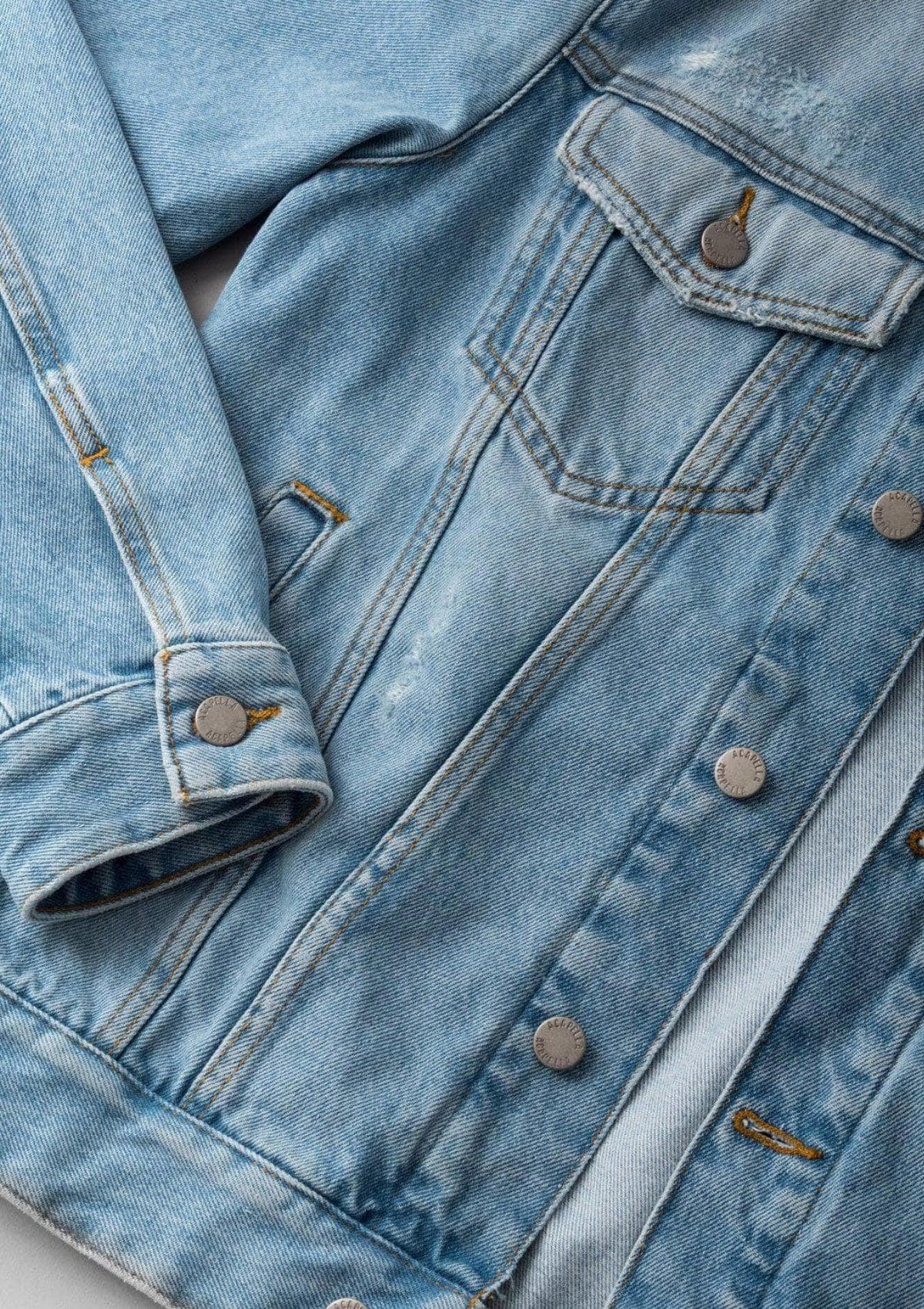 Acapella Ropa Men Jackets Chamarra Denim Jacket Light Vintage