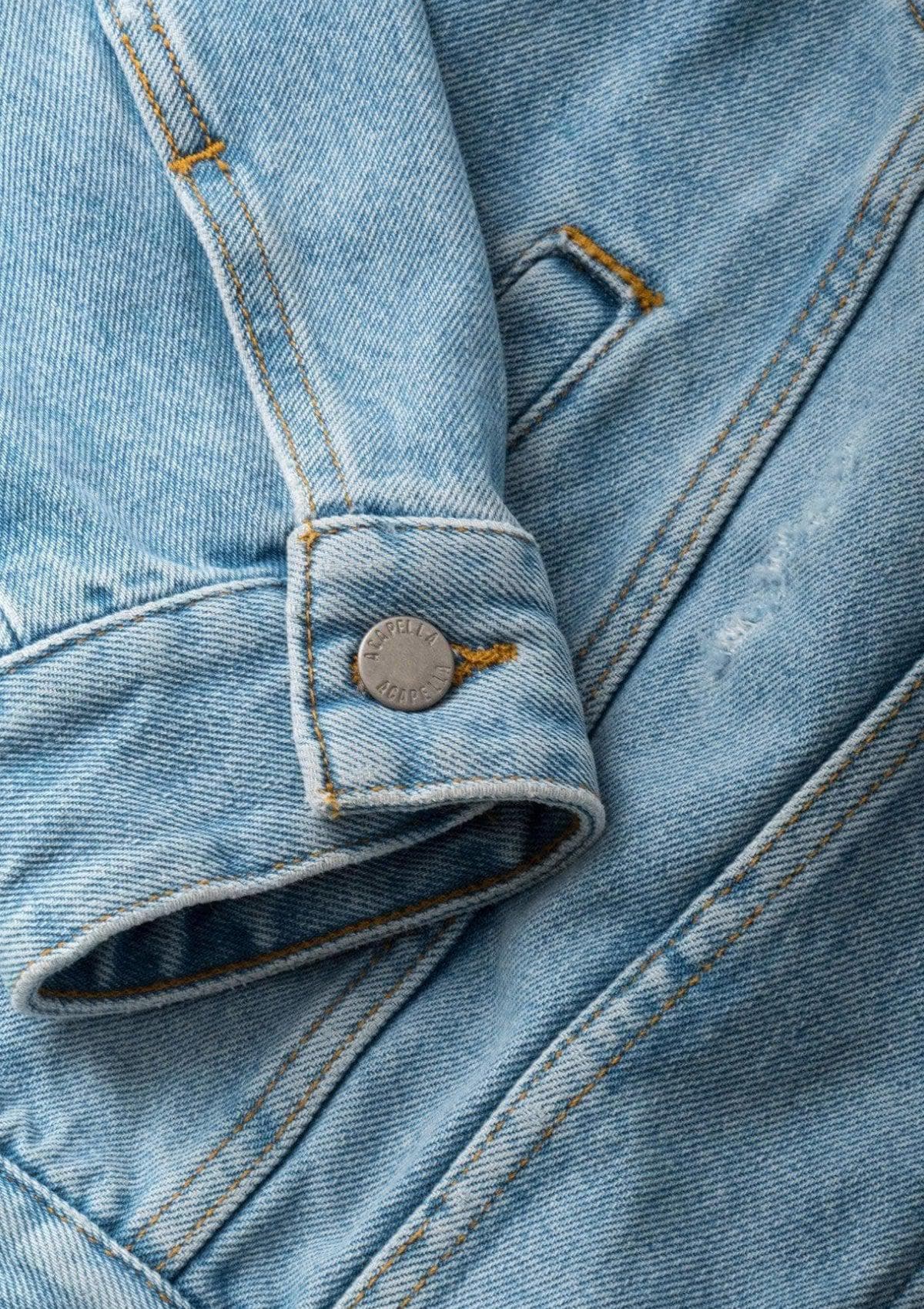 Acapella Ropa Men Jackets Chamarra Denim Jacket Light Vintage