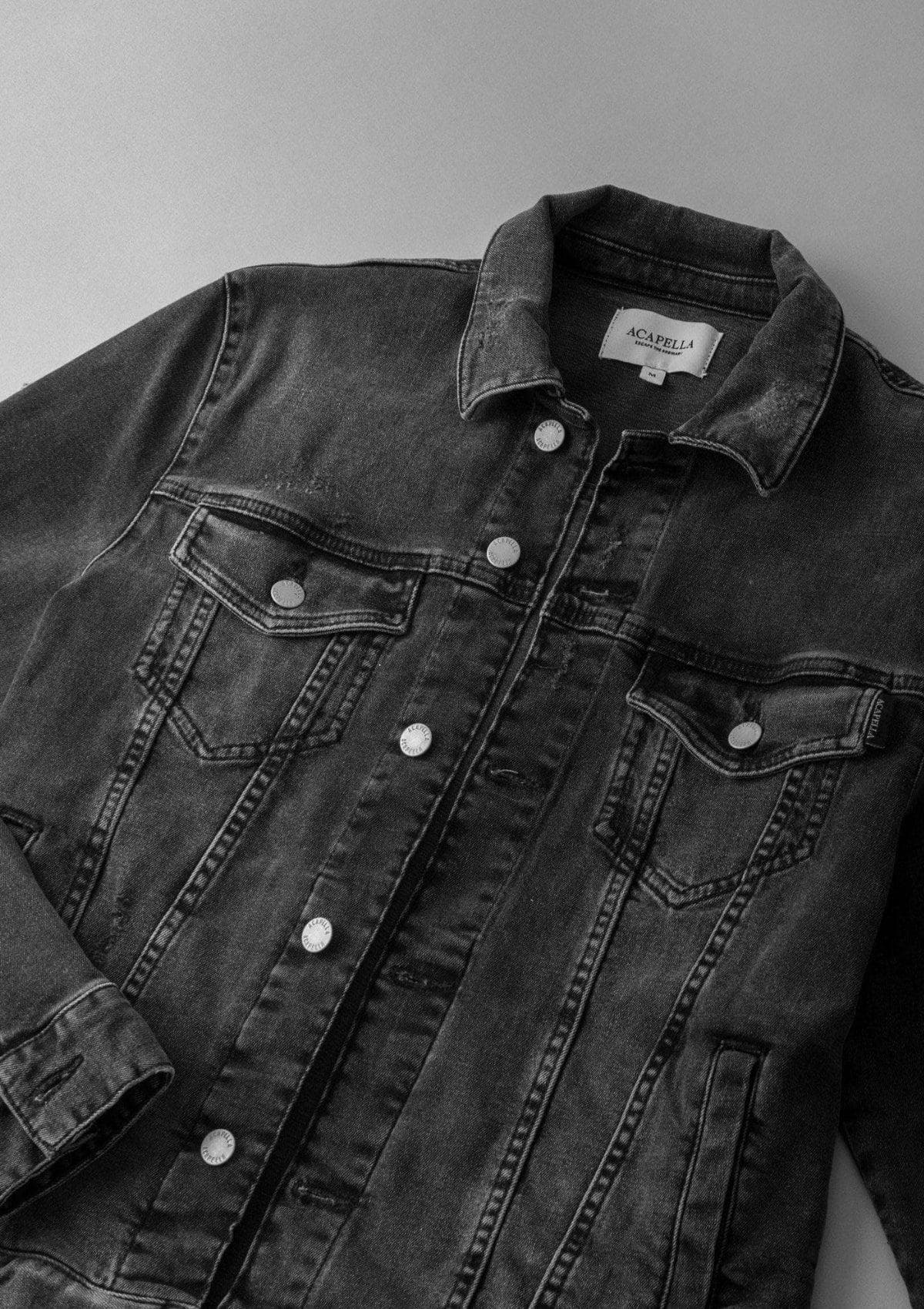 Acapella Ropa Acapella Jackets Chamarra Denim Jacket Washed Black