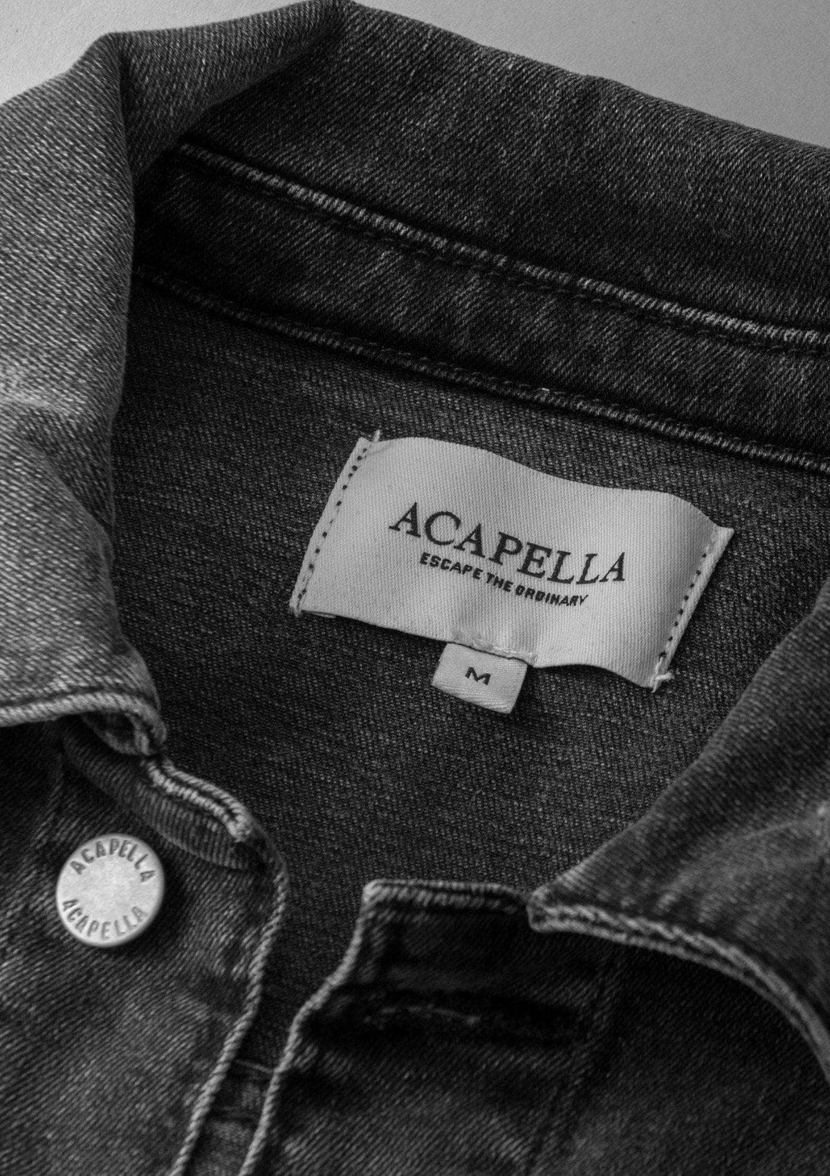 Acapella Ropa Acapella Jackets Chamarra Denim Jacket Washed Black