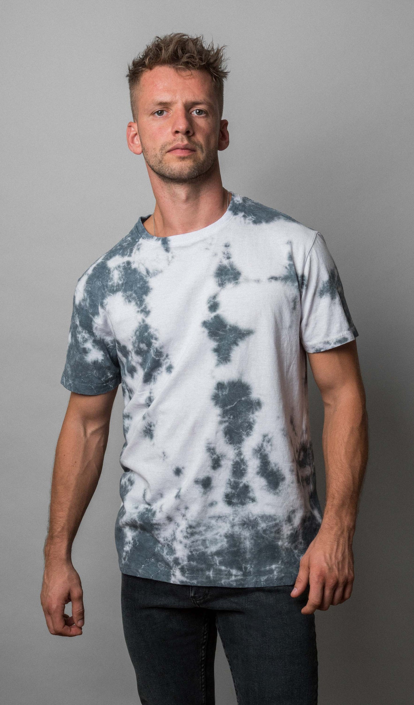 Acapella Ropa Men Graphics Playera Tie Dye Dark Gray