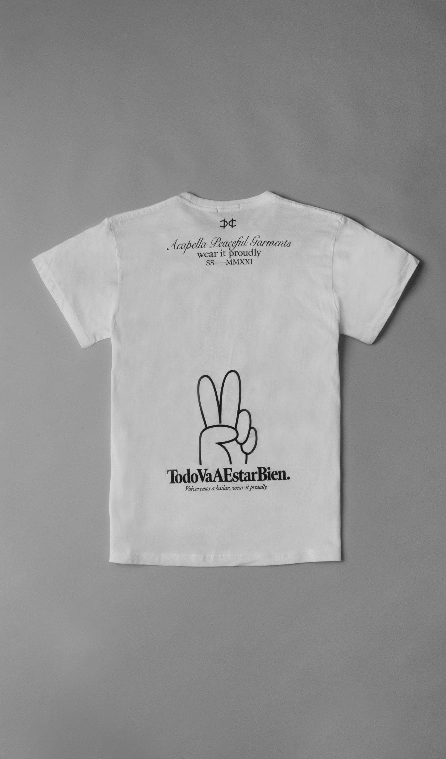 Acapella Ropa Men Graphics Playera Todo va a Estar Bien - Peace