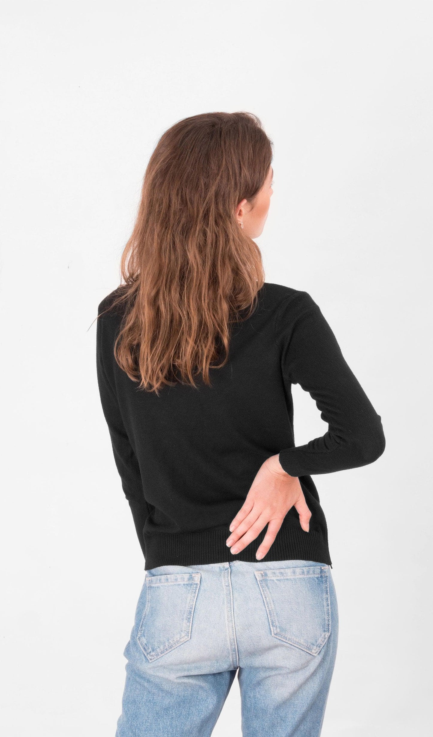 Acapella Ropa Women Sweaters Sueter Knitted Sweater - Black