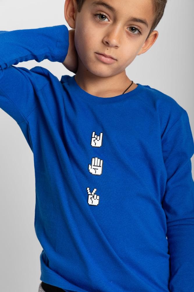 Acapella Ropa Youth Graphics Playera 8Bit Hands