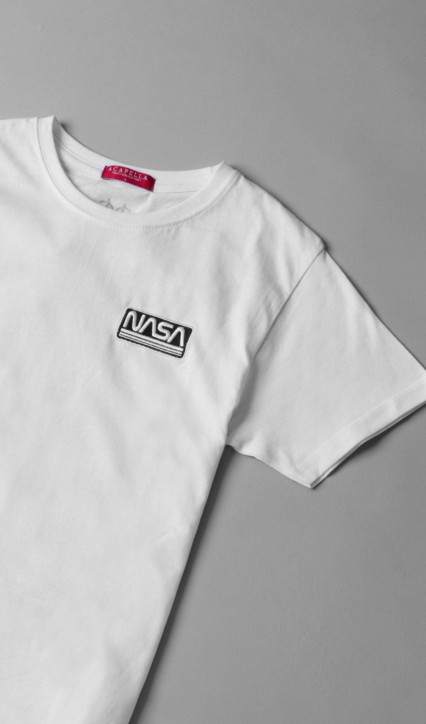 Acapella Ropa Youth Graphics Playera Nasa Patch