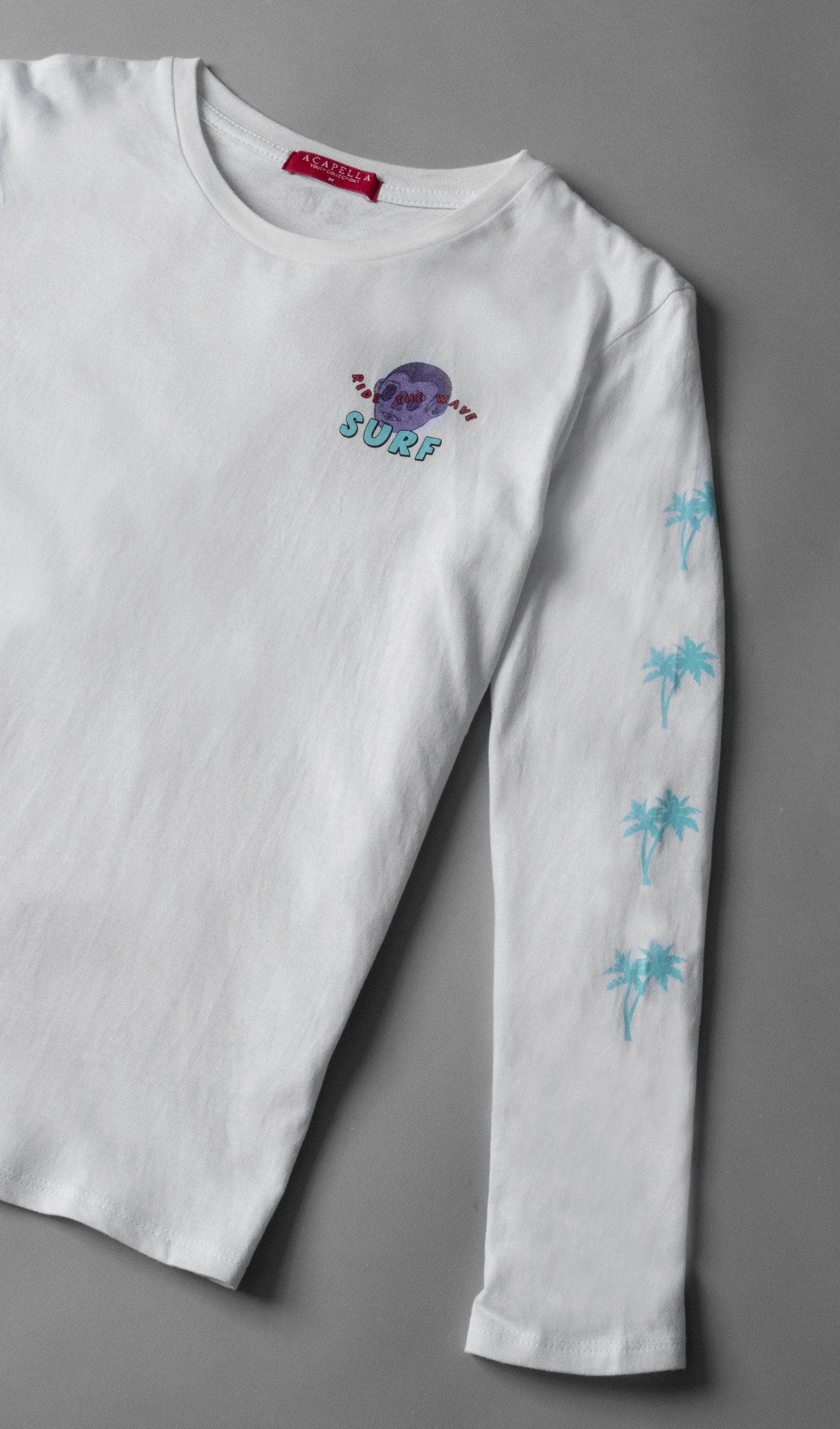 Acapella Ropa Youth Graphics Playera Ride The Wave