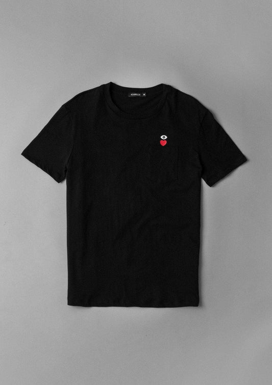 Acapella Ropa Men Graphics Playera Eye Love U - Black