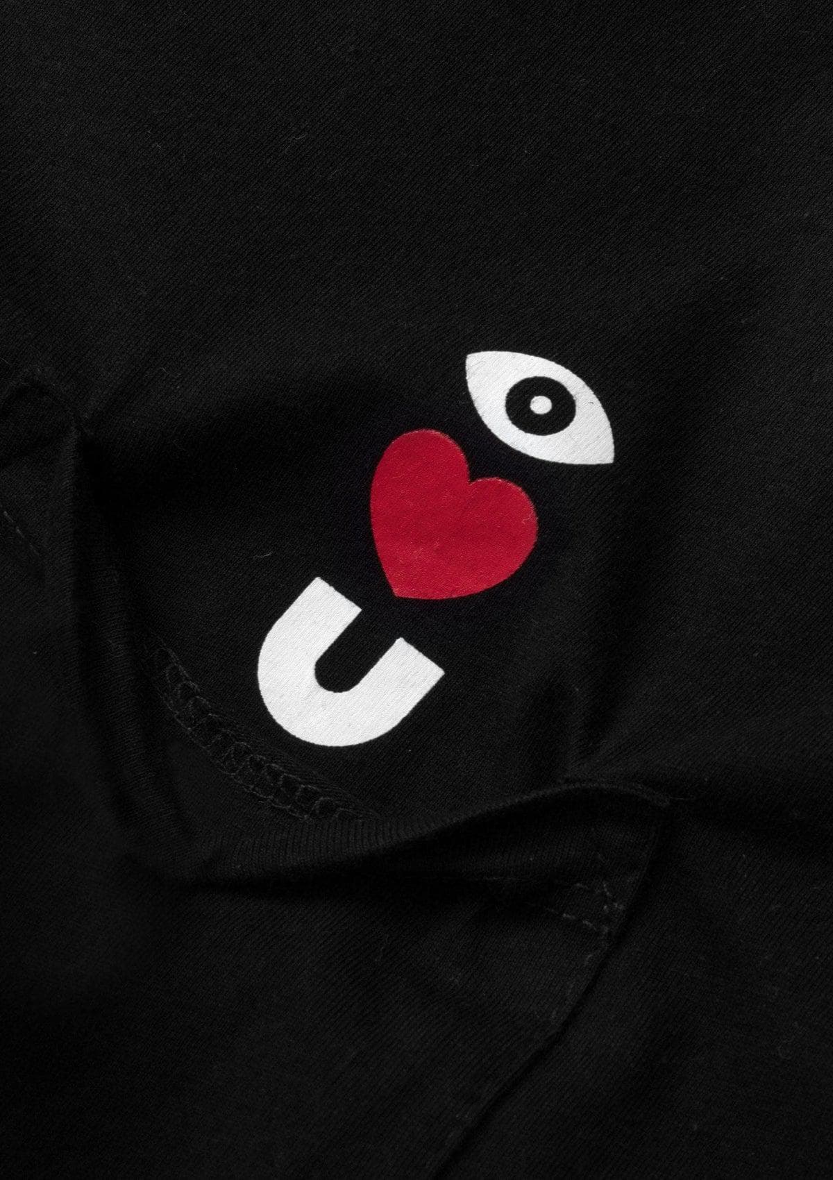 Acapella Ropa Men Graphics Playera Eye Love U - Black