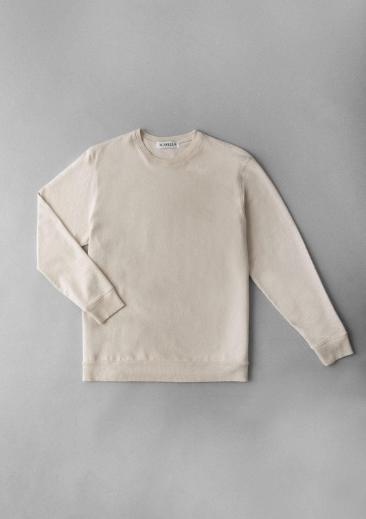 Acapella Ropa Men Pullovers Sudadera Classic Pullover Washed Bone