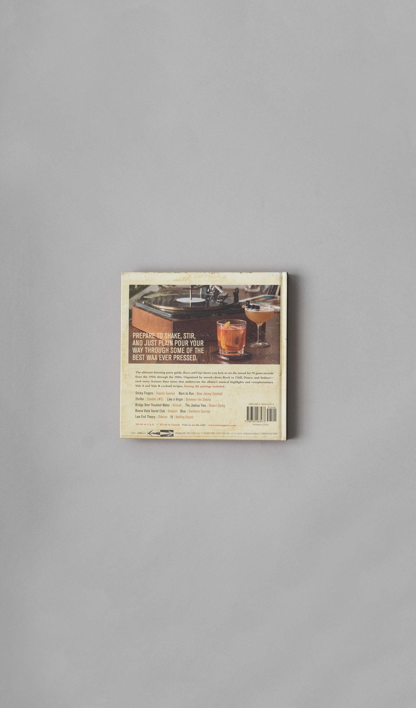 Acapella Ropa ACAPELLA MX Libro - Booze & Vinyl: A Spirited Guide to Great Music and Mixed Drinks