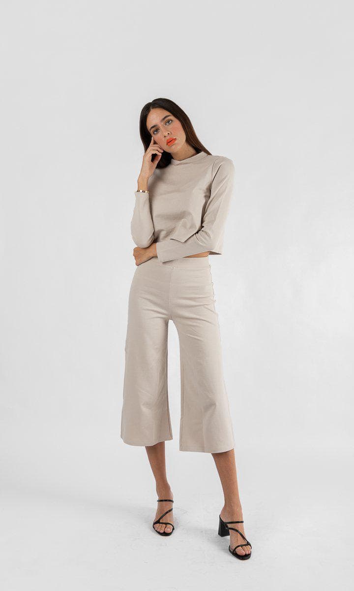 Acapella Ropa Women Basics Playera Mandi Top Oatmeal