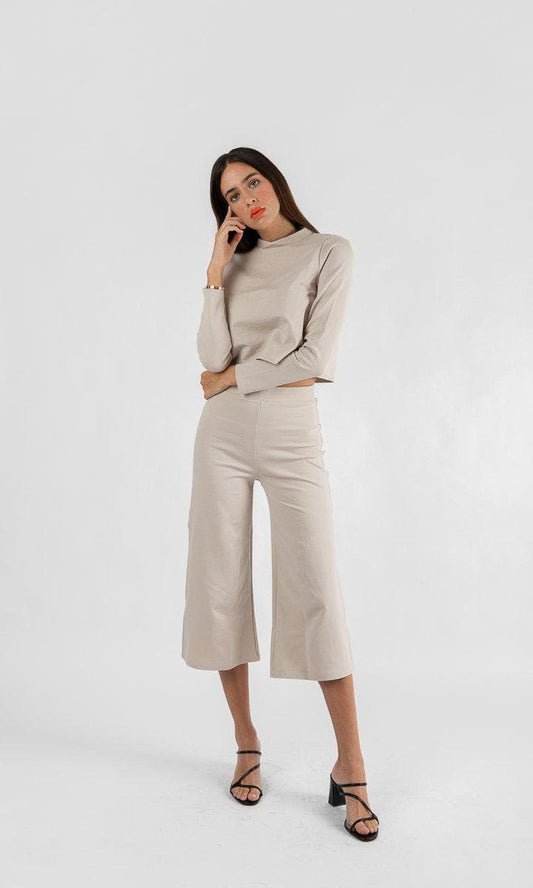 Acapella Ropa Women Basics Playera Mandi Top Oatmeal