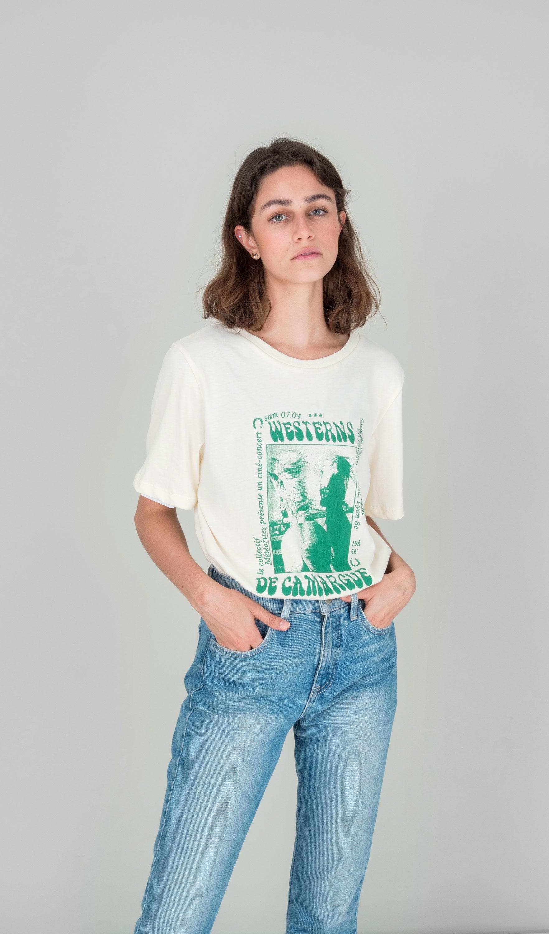Acapella Ropa Women Graphics Playera Westerns