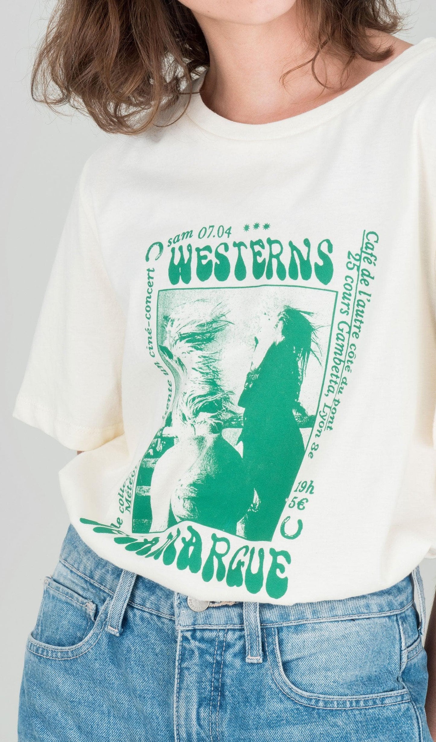 Acapella Ropa Women Graphics Playera Westerns