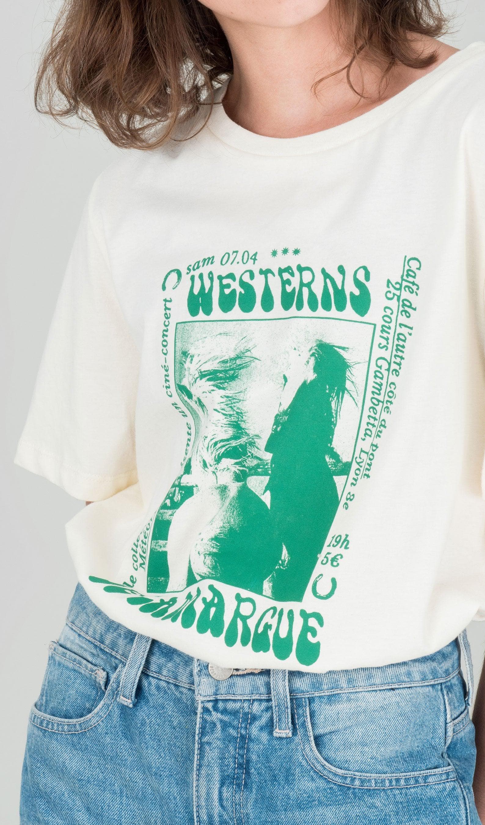 Acapella Ropa Women Graphics Playera Westerns