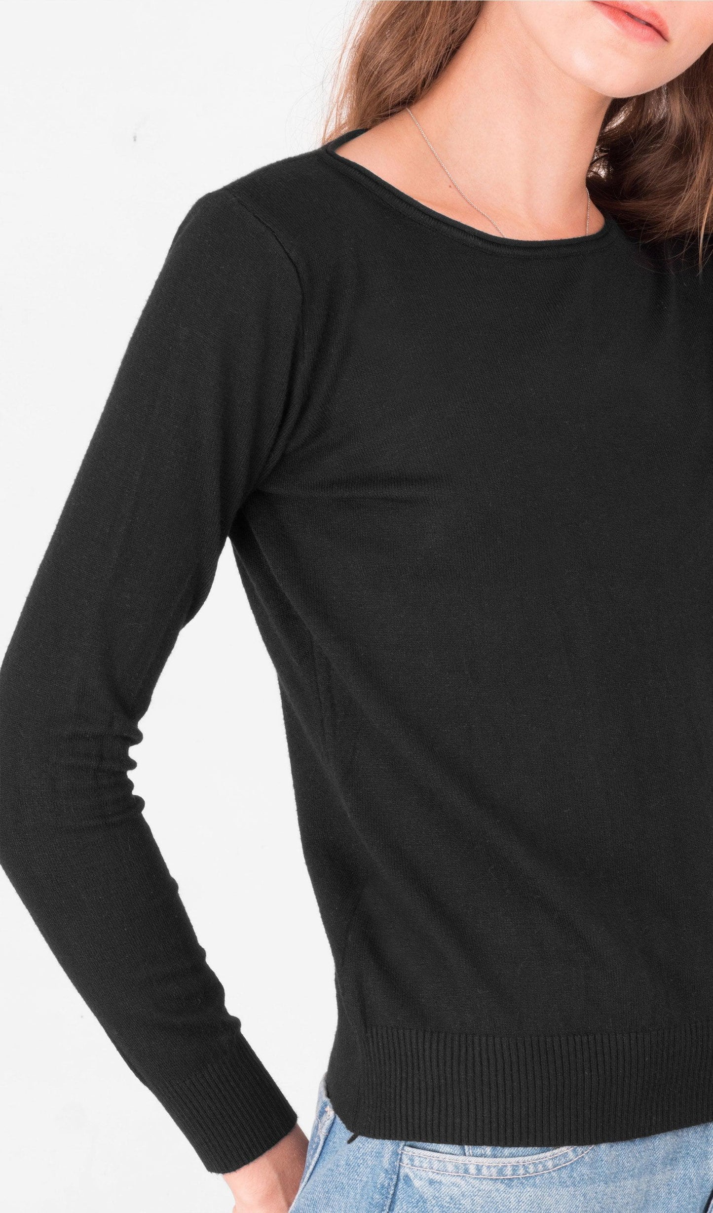 Acapella Ropa Women Sweaters Sueter Knitted Sweater - Black