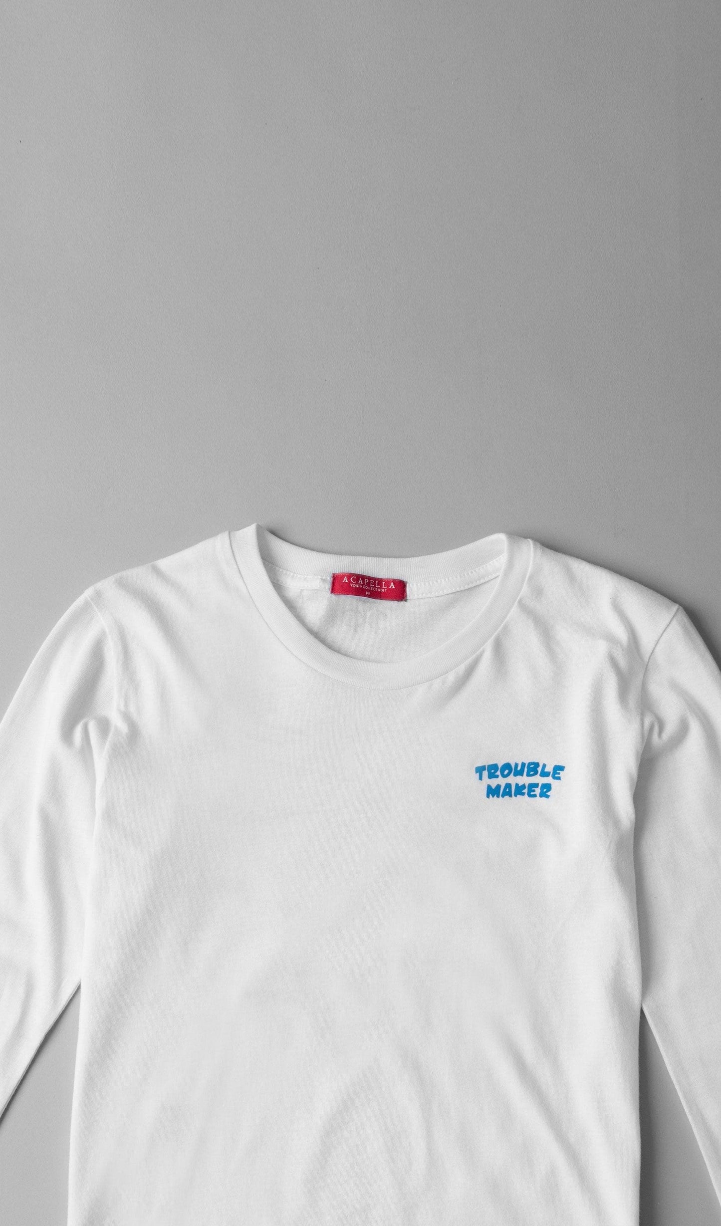 Acapella Ropa Youth Graphics Playera Trouble Maker