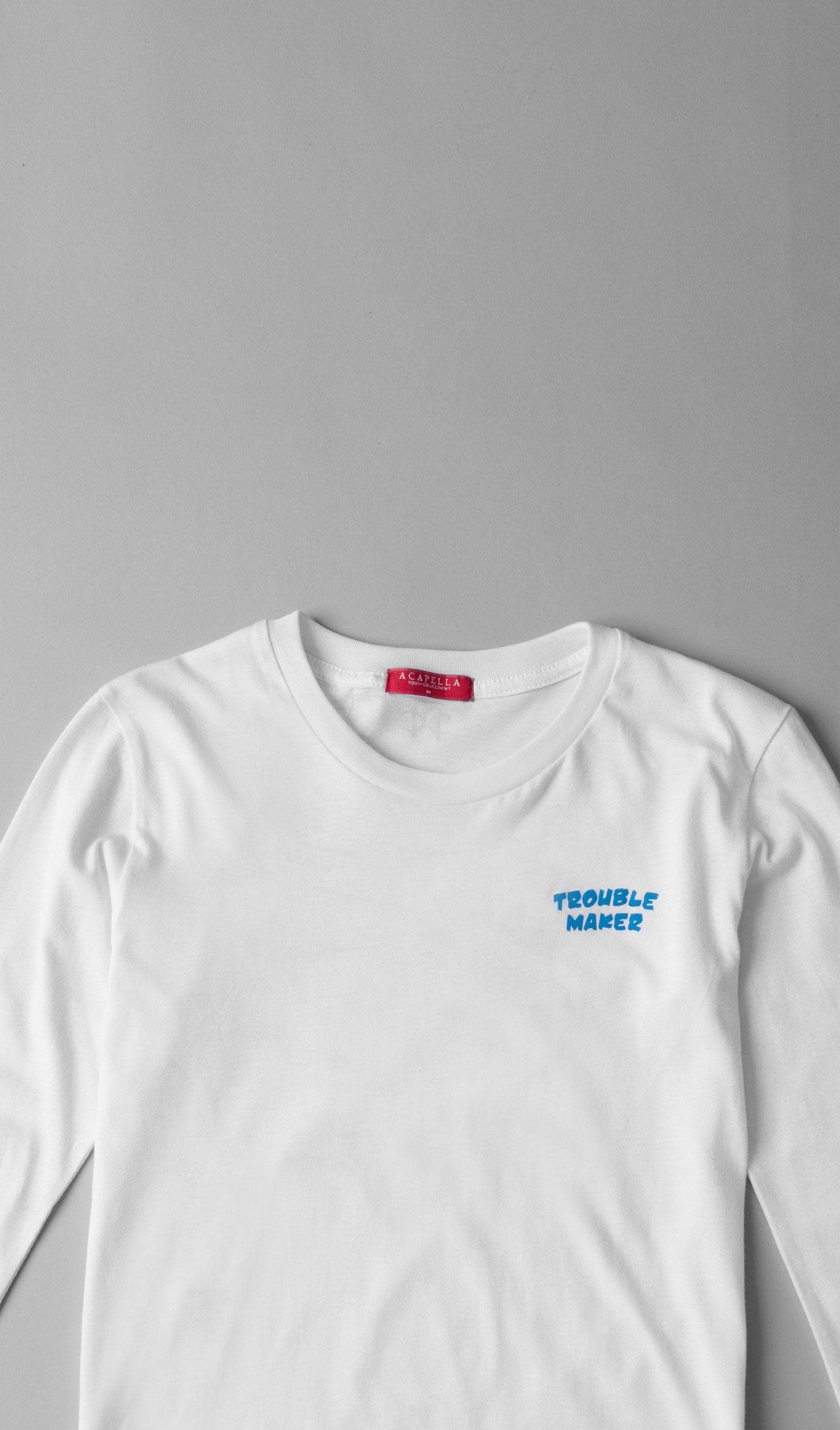 Acapella Ropa Youth Graphics Playera Trouble Maker