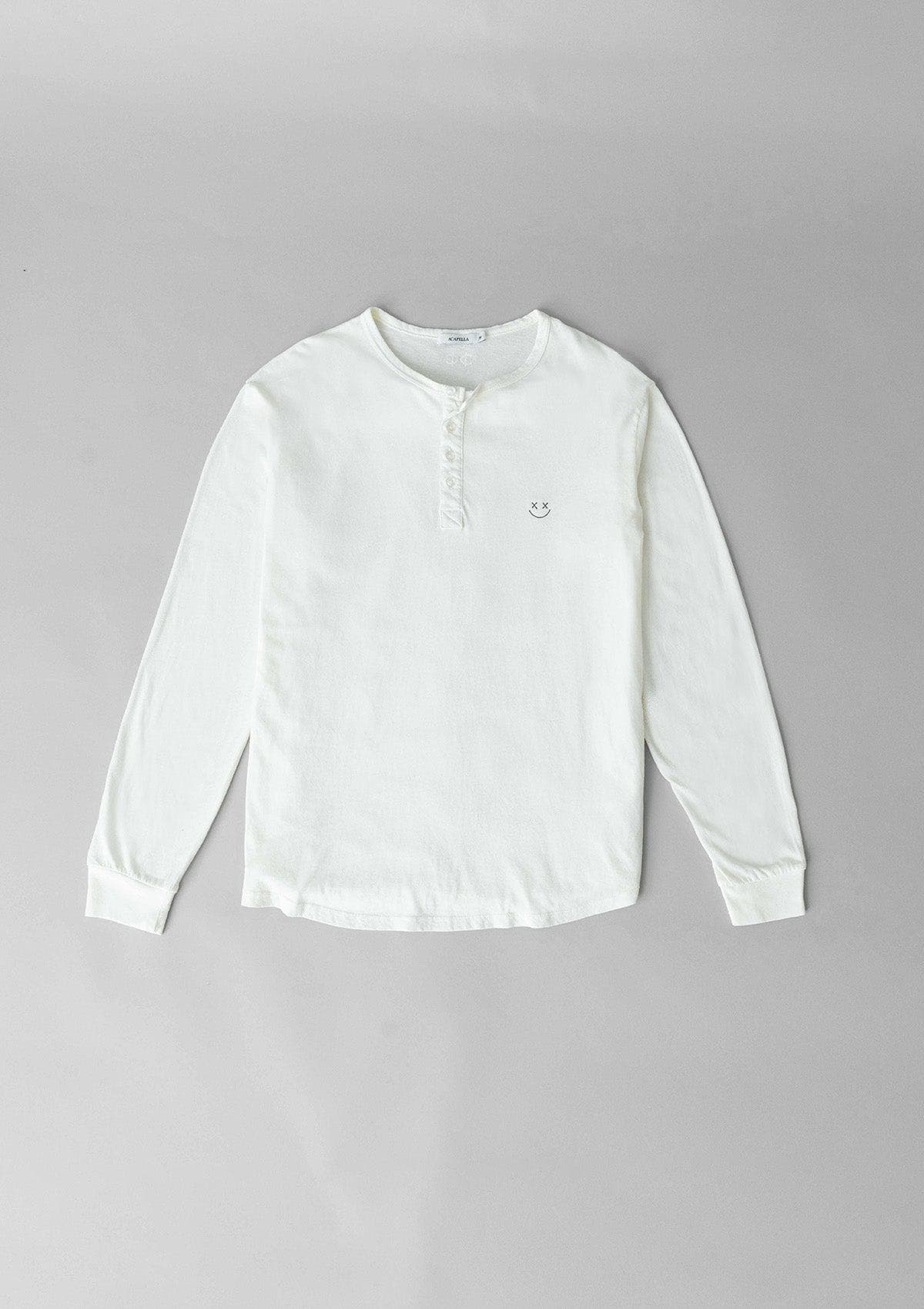 Acapella Smiley LS Henley - Vintage White