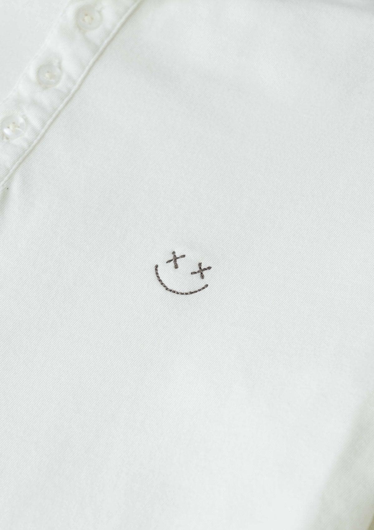 Acapella Smiley LS Henley - Vintage White