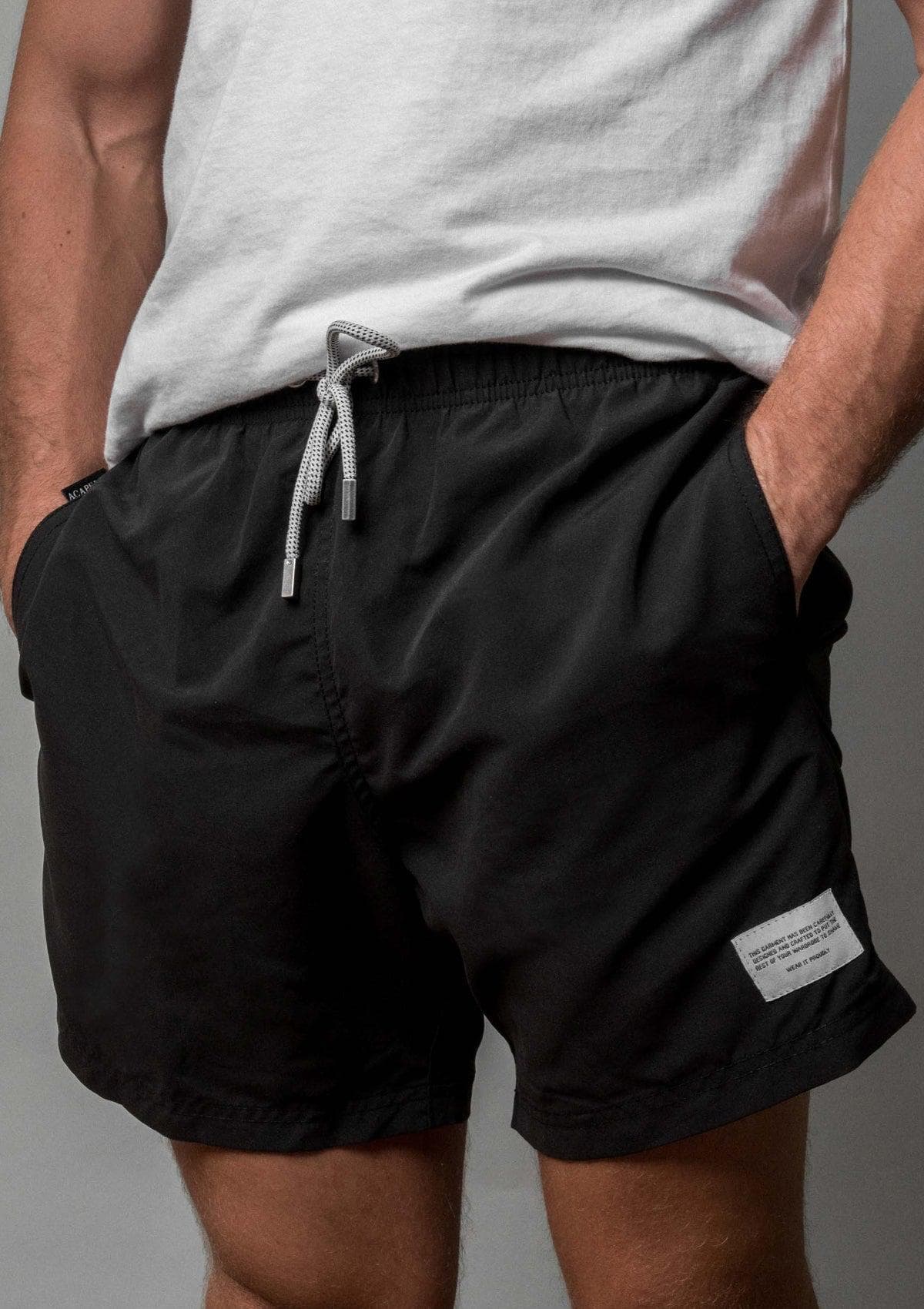 Acapella Ropa Men Swimwear Traje de Ba√±o Black