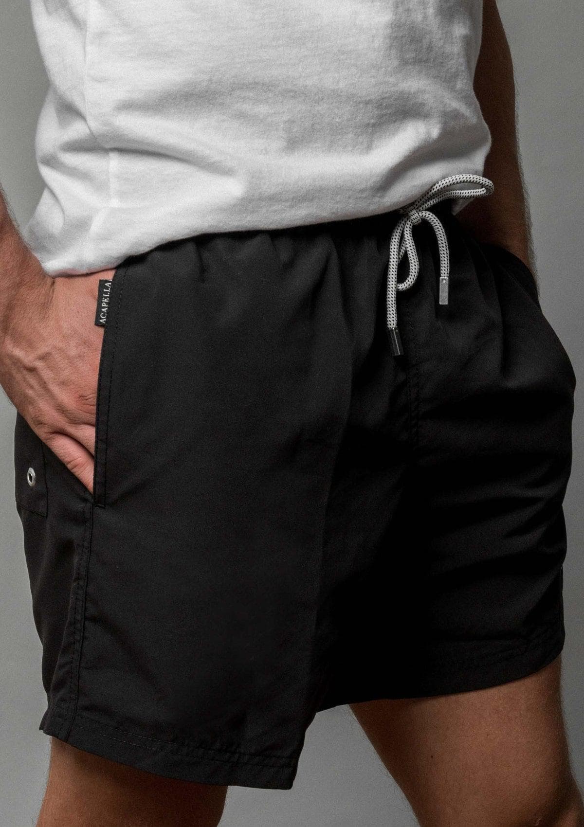 Acapella Ropa Men Swimwear Traje de Ba√±o Black